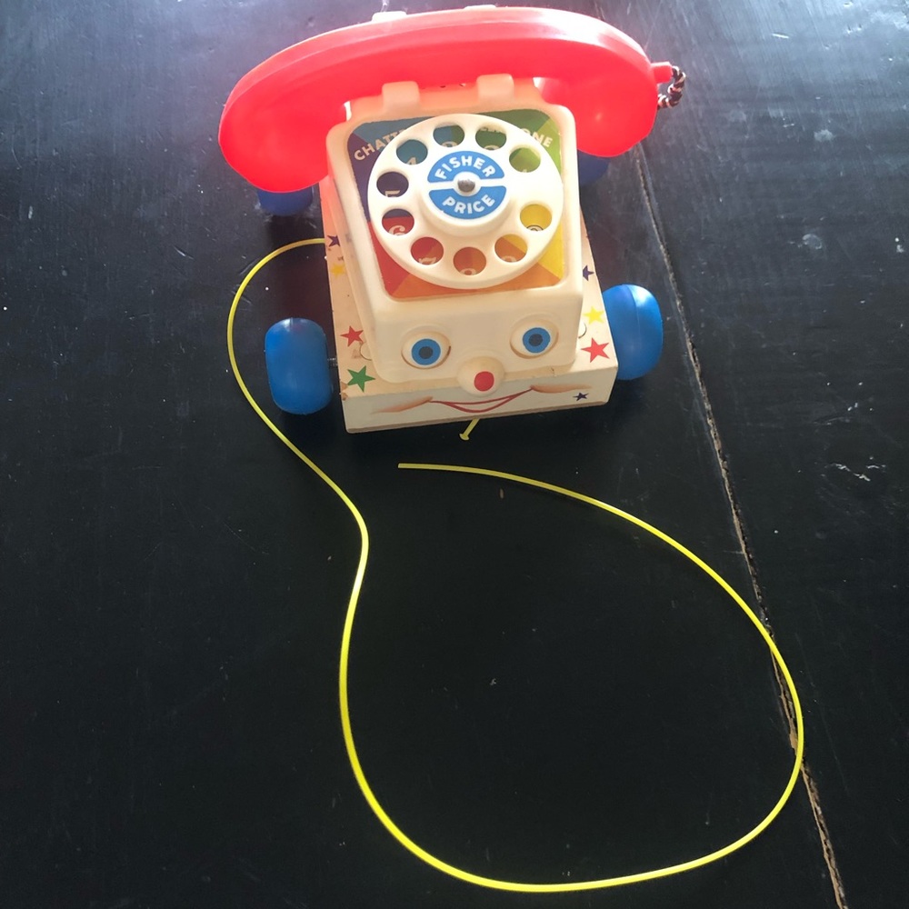 Vintage Fisher Price Chatter Telephone with Box.